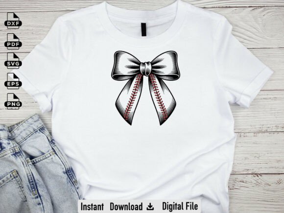 Baseball Coquette Bow SVG, Game Day