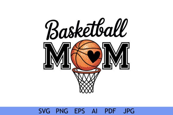 Basketball Mom Heart Hoop Design Review