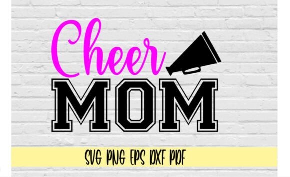 Cheer Mom Megaphone Block Varsity Letter Design Review