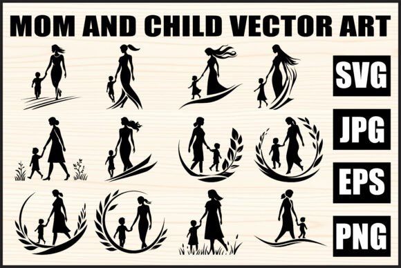 Mom and Child Vector Art Bundle: An Embroidery Review