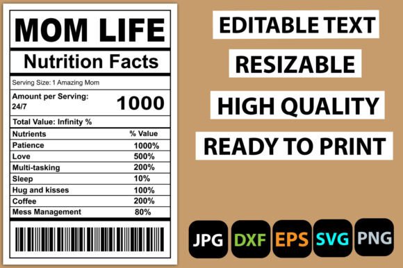 Mom Life Nutrition Facts Label: A Designer's Honest Review