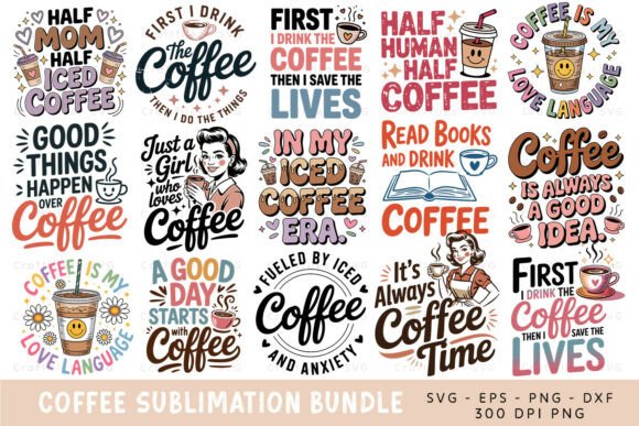 Retro Coffee Quotes SVG Bundle