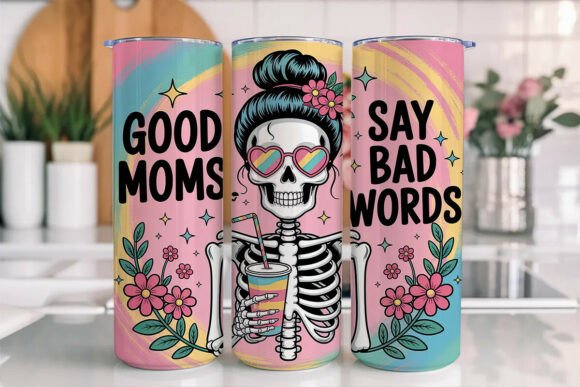 Sassy Skeleton Mom Tumbler Wrap Design Review
