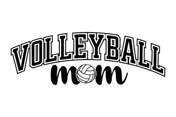 Volleyball Mom Sports Typography Design