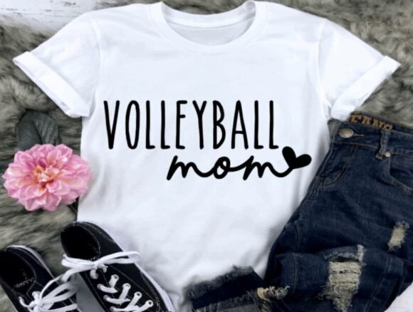 Volleyball Mom with Heart